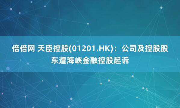 倍倍网 天臣控股(01201.HK)：公司及控股股东遭海峡金融控股起诉