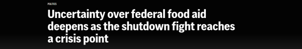 东兴资本配资 美媒：政府关门超一个月 食品救济不确定性增加